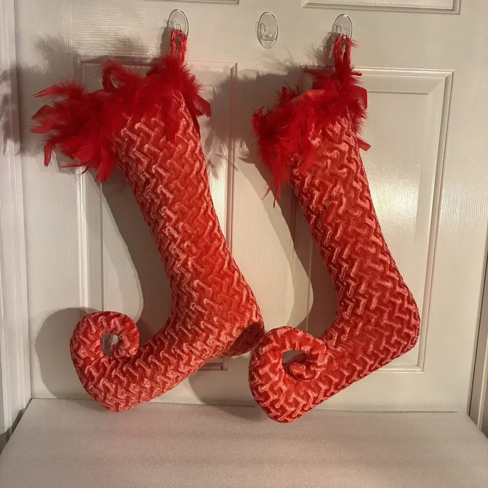 2 decorative Red Christmas Stocking 21